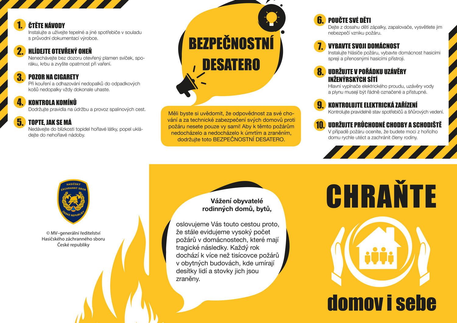 informacni letak bezpecnostni desatero | Statutární město Opava