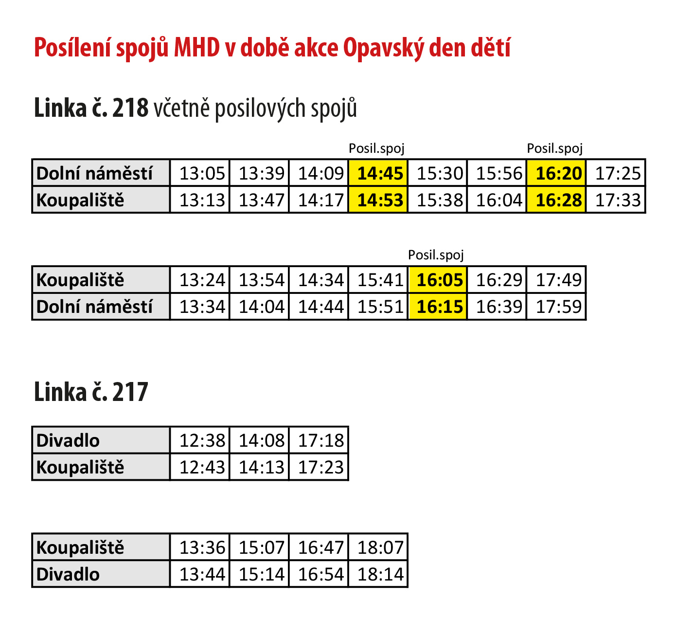spoje | Statutární město Opava