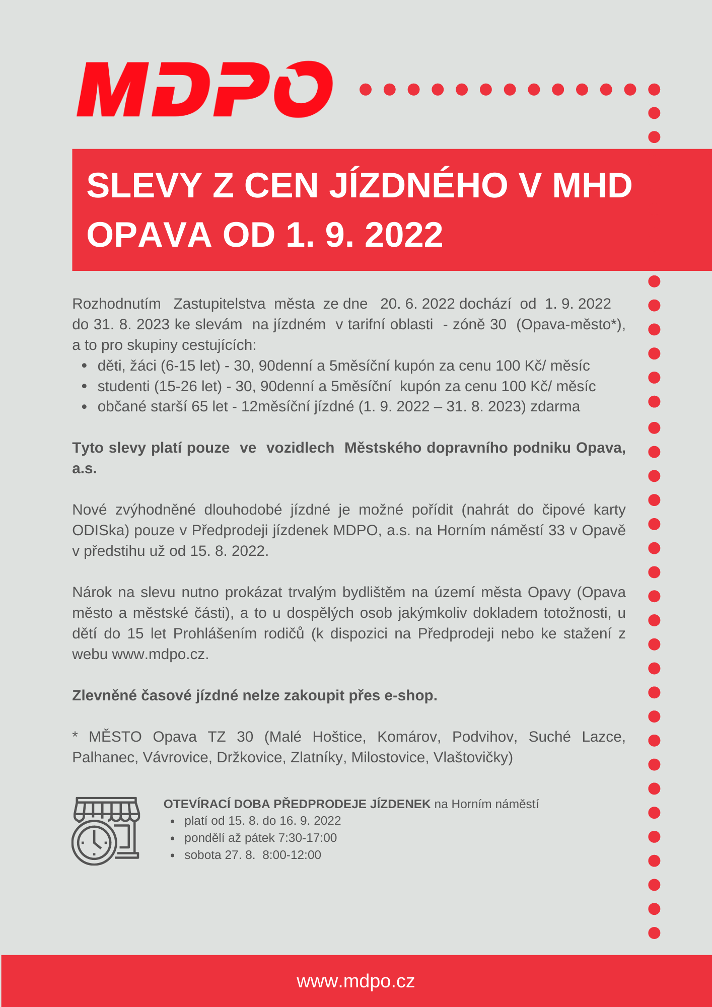 mdpo slevy | Statutární město Opava