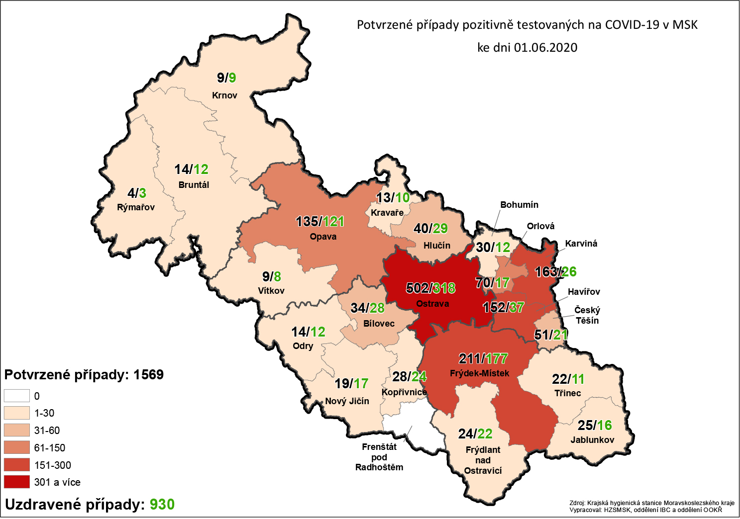 2020 06 02 mapa covid 19 msk orp | Statutární město Opava