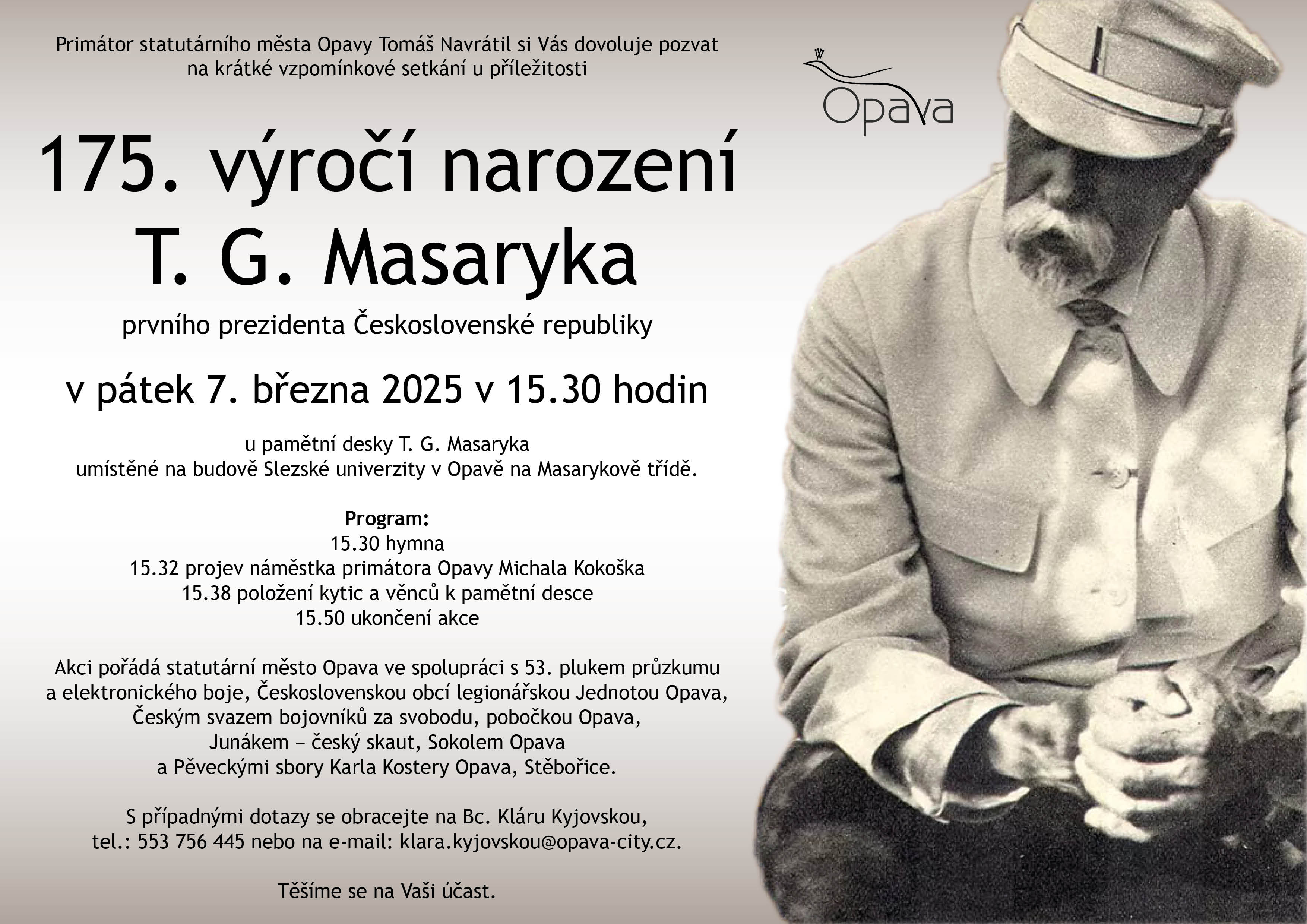 pozvanka tgm | Statutární město Opava