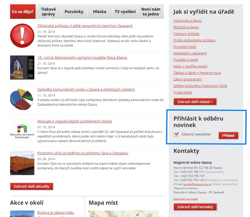 info | Statutární město Opava