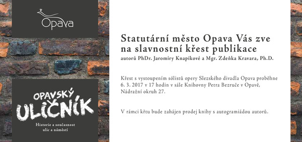 opavsky ulicnik krest publikace | Statutární město Opava