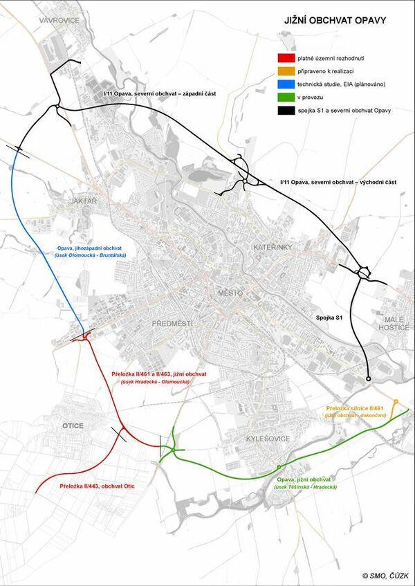 jizni obchvat opavy mapa page 001 | Statutární město Opava