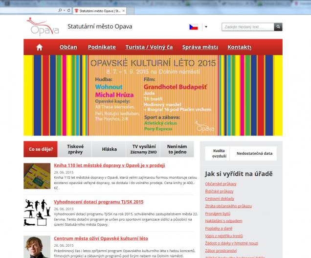 web mesta | Statutární město Opava