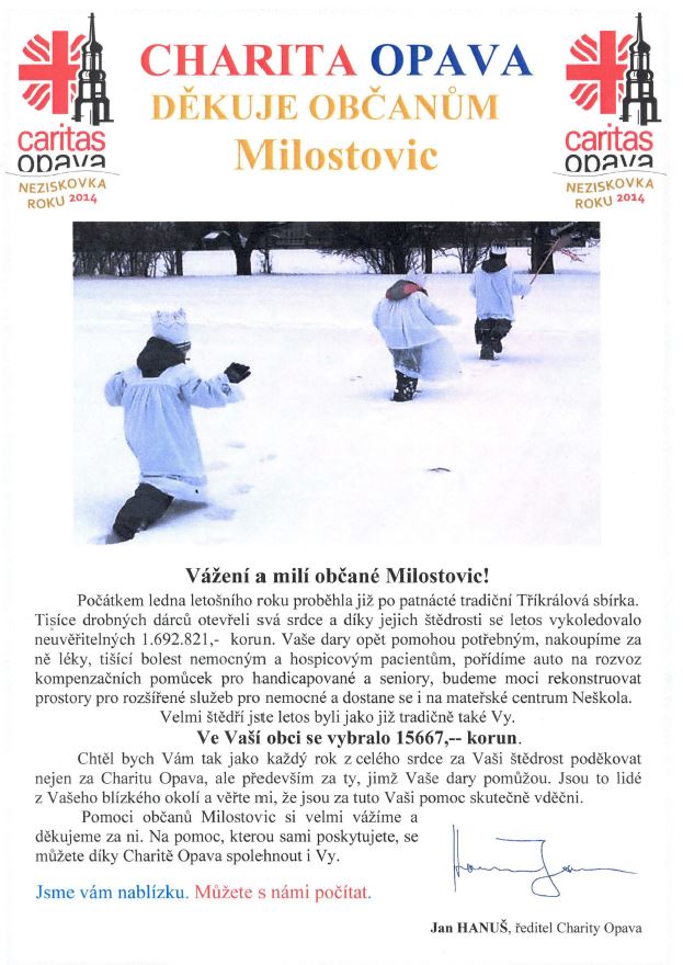 charita milostovice | Statutární město Opava