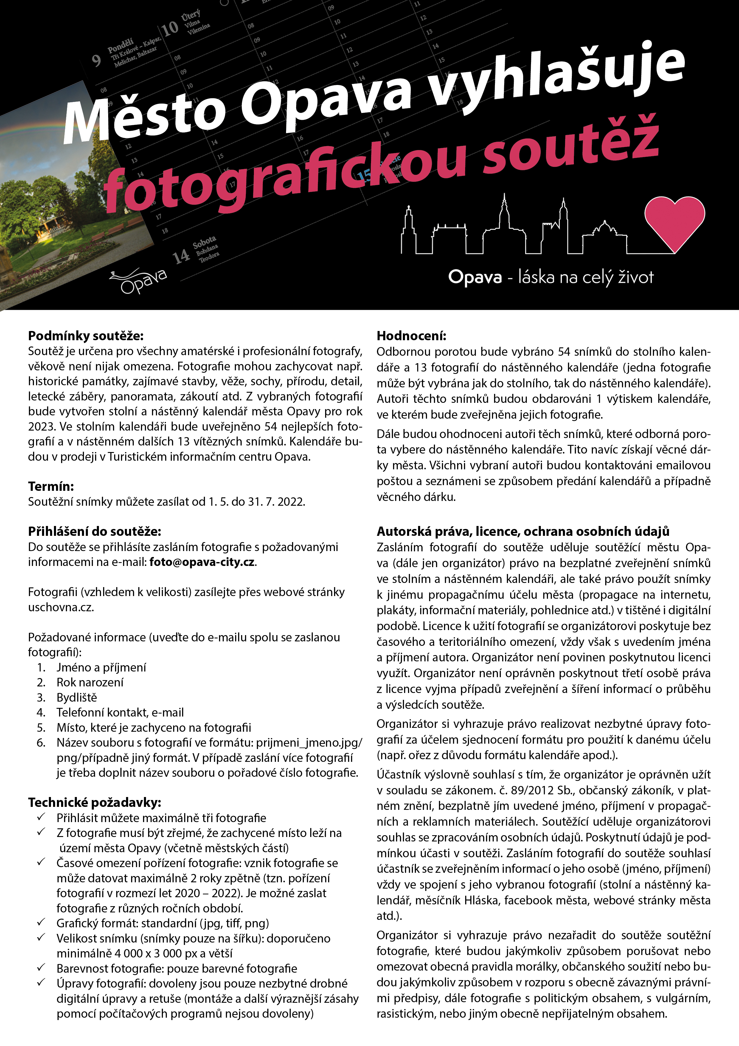 letak fotosoutez | Statutární město Opava